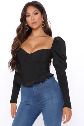 A Posh Moment Top - Black