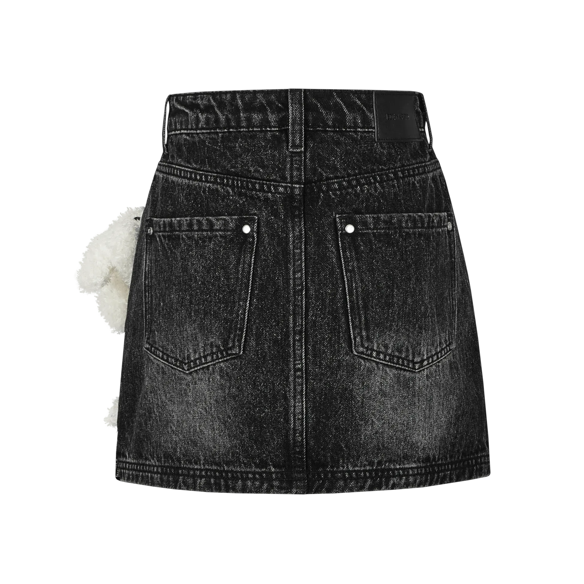 Base Denim Skirt in Black