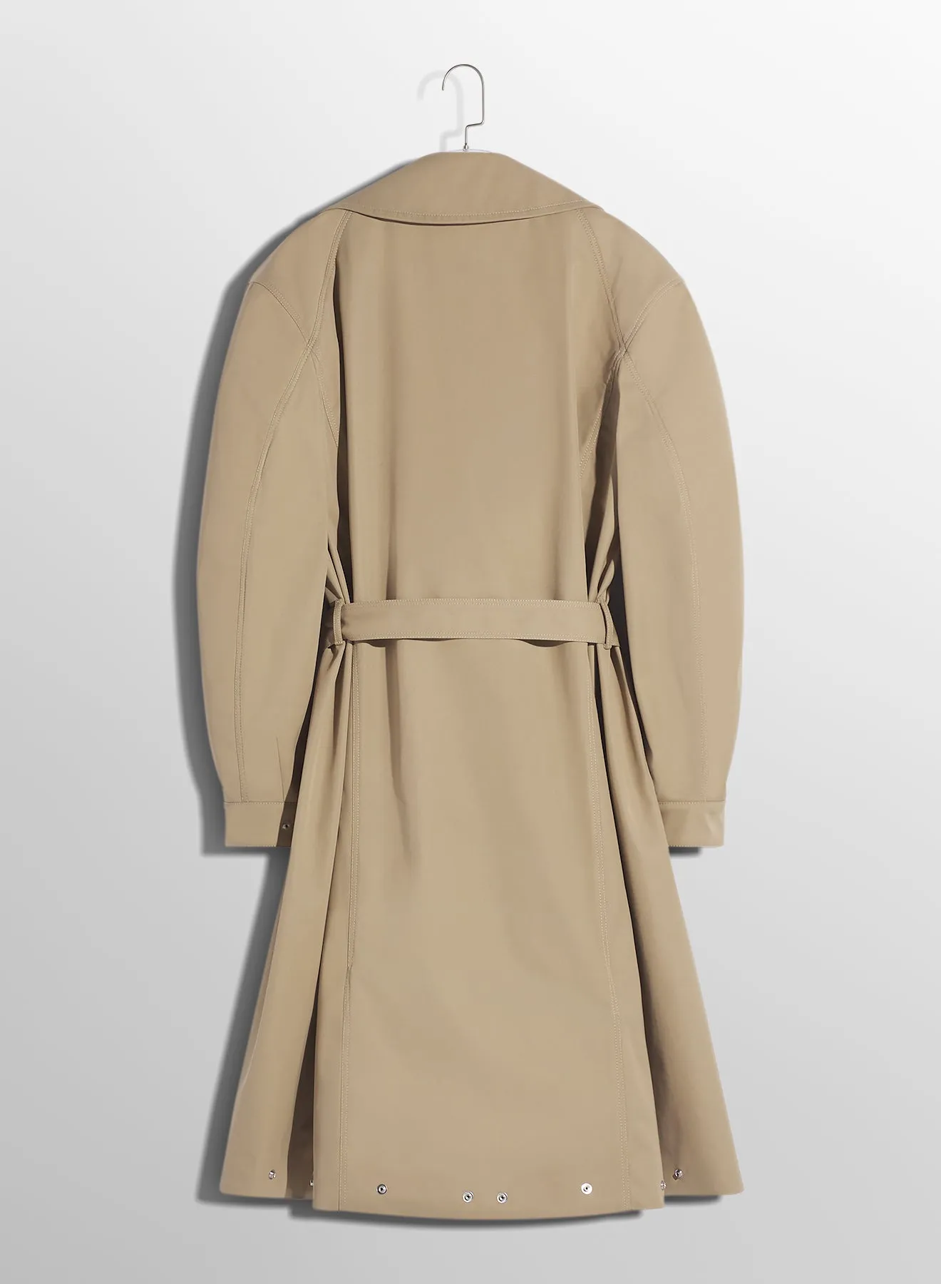 beige belted trenchcoat