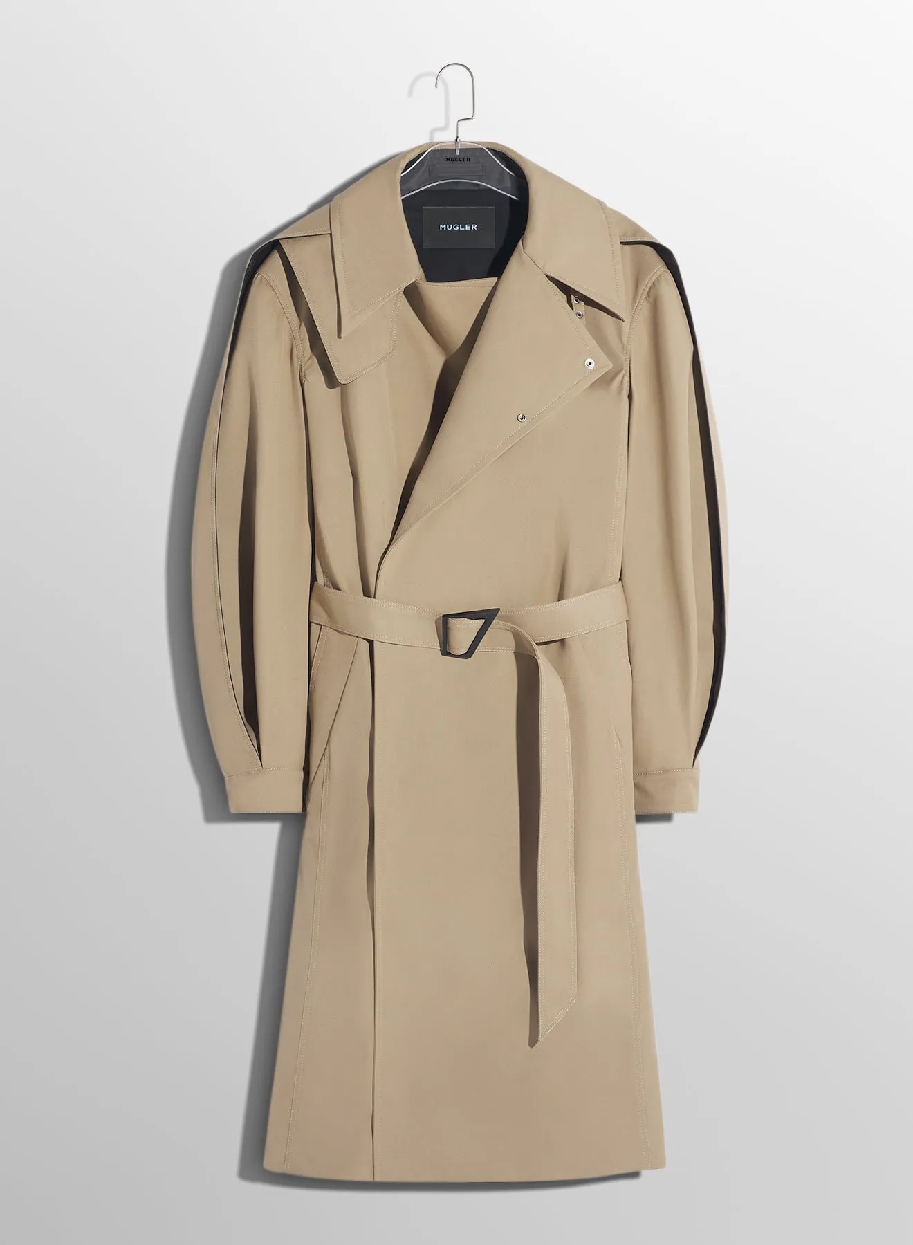 beige belted trenchcoat