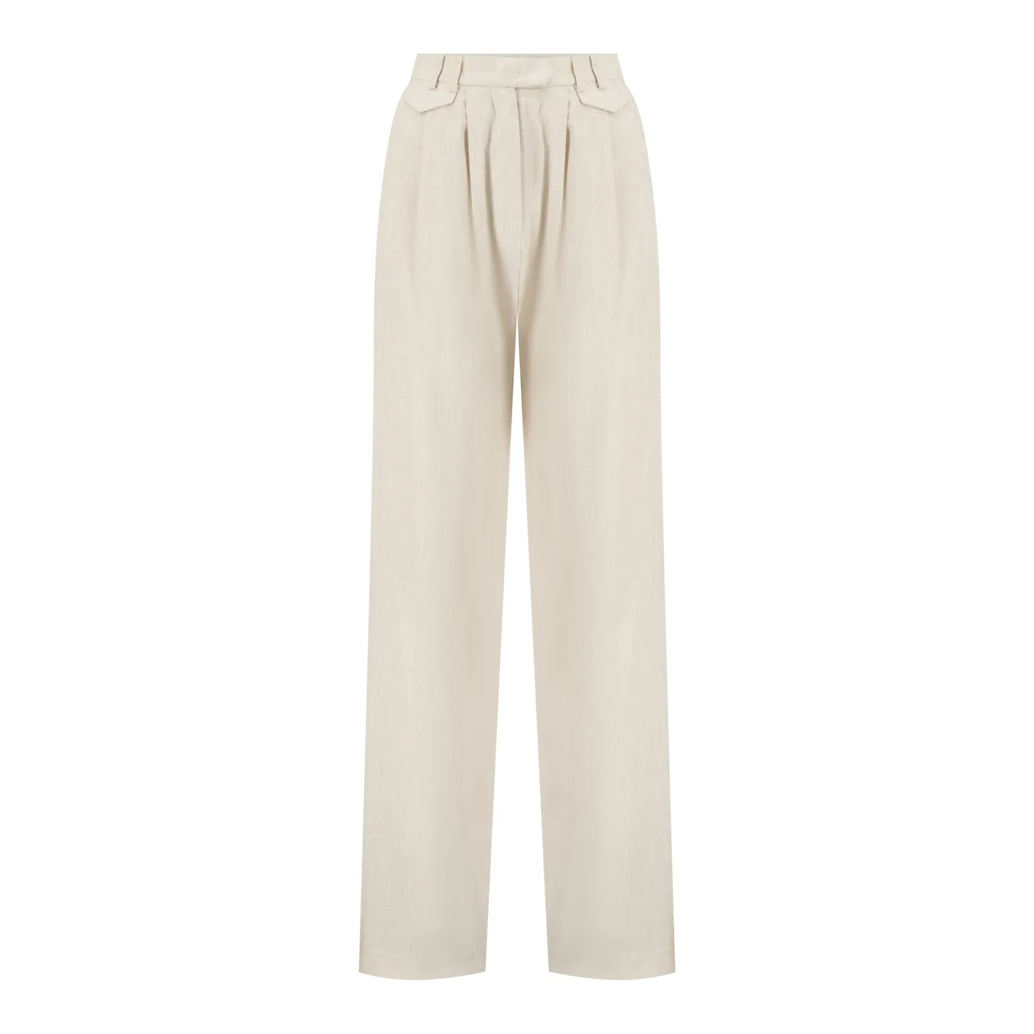 Beige Linen Pants