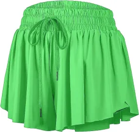 Butterfly Flowy Short in Lime