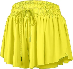 Butterfly Flowy Short in Neon Yellow