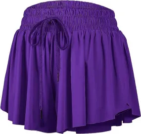 Butterfly Flowy Short in Purple