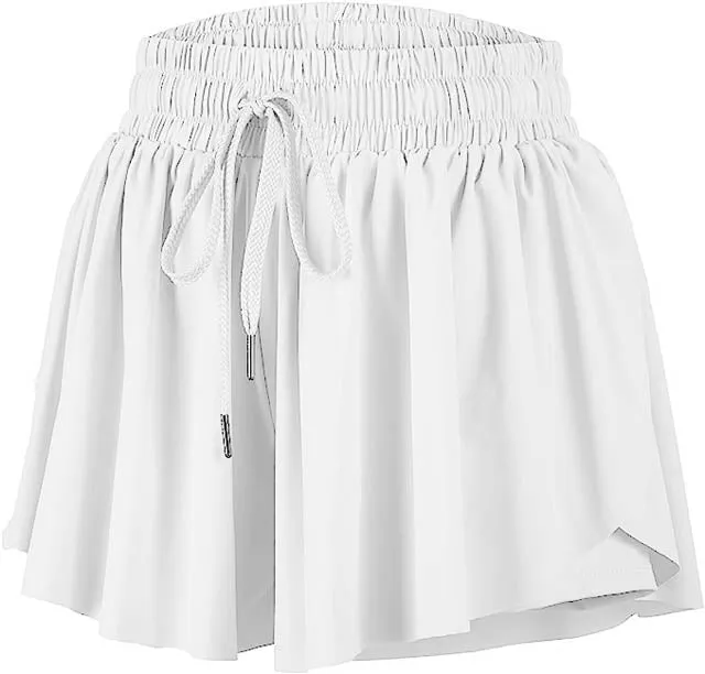 Butterfly Flowy Short in White