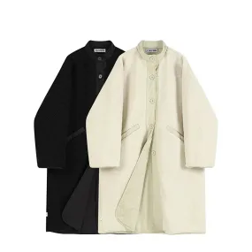 Button-Up Coat - Longline Design