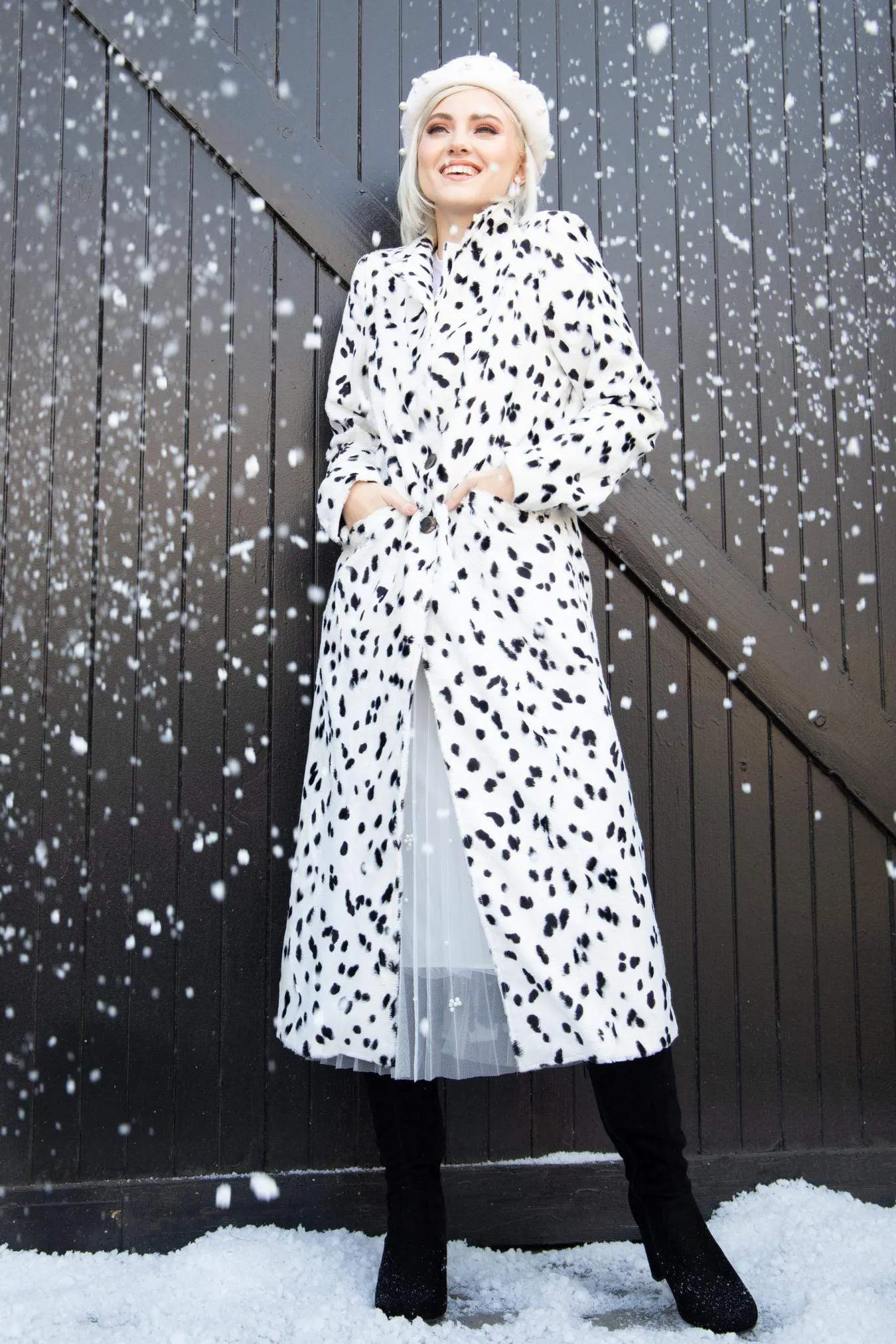 Camila Coat - Dalmatian Dot