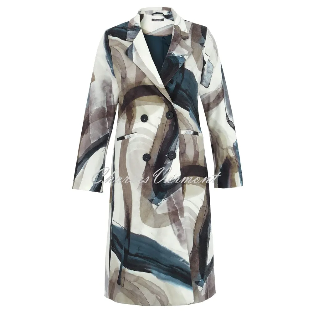 Dolcezza 'The Feel Of Cashmere' Abstract Print Coat - Style 74890