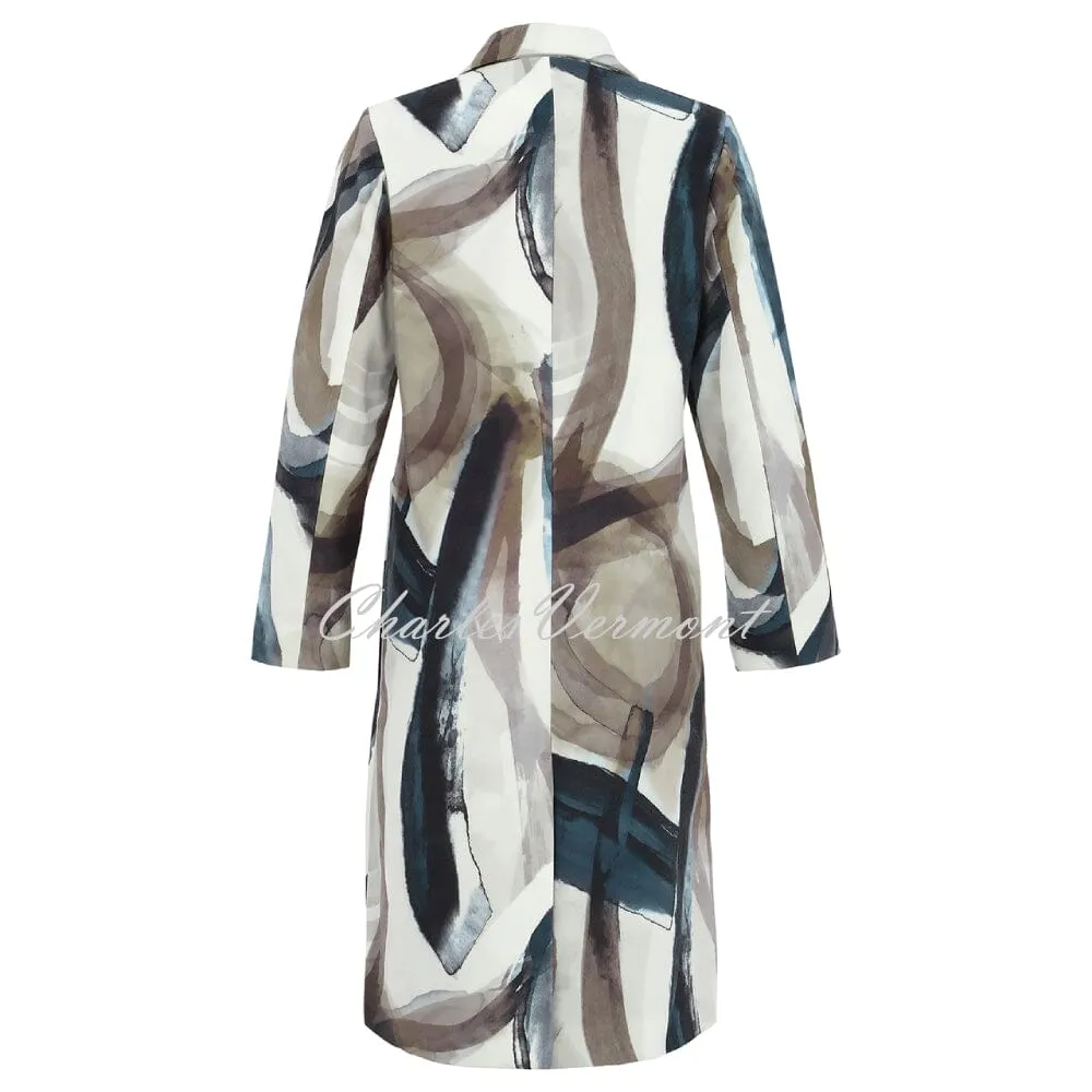 Dolcezza 'The Feel Of Cashmere' Abstract Print Coat - Style 74890