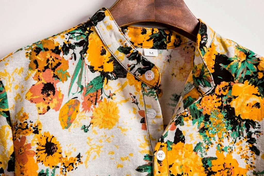 Floral Loose Baggy Holiday Shirts