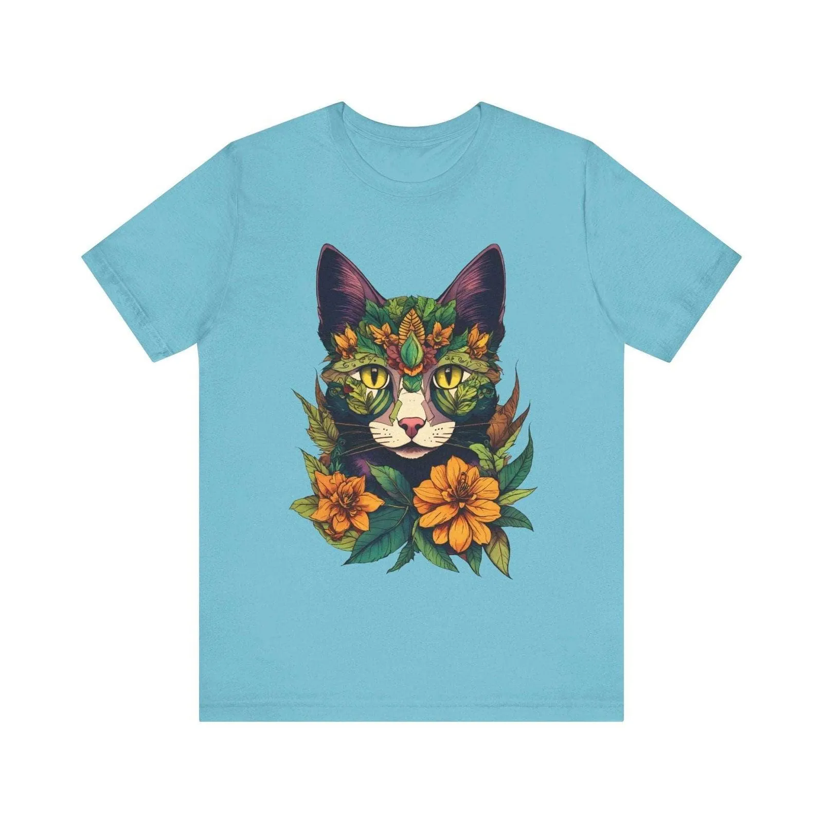 Flower Floral Feline T Shirt