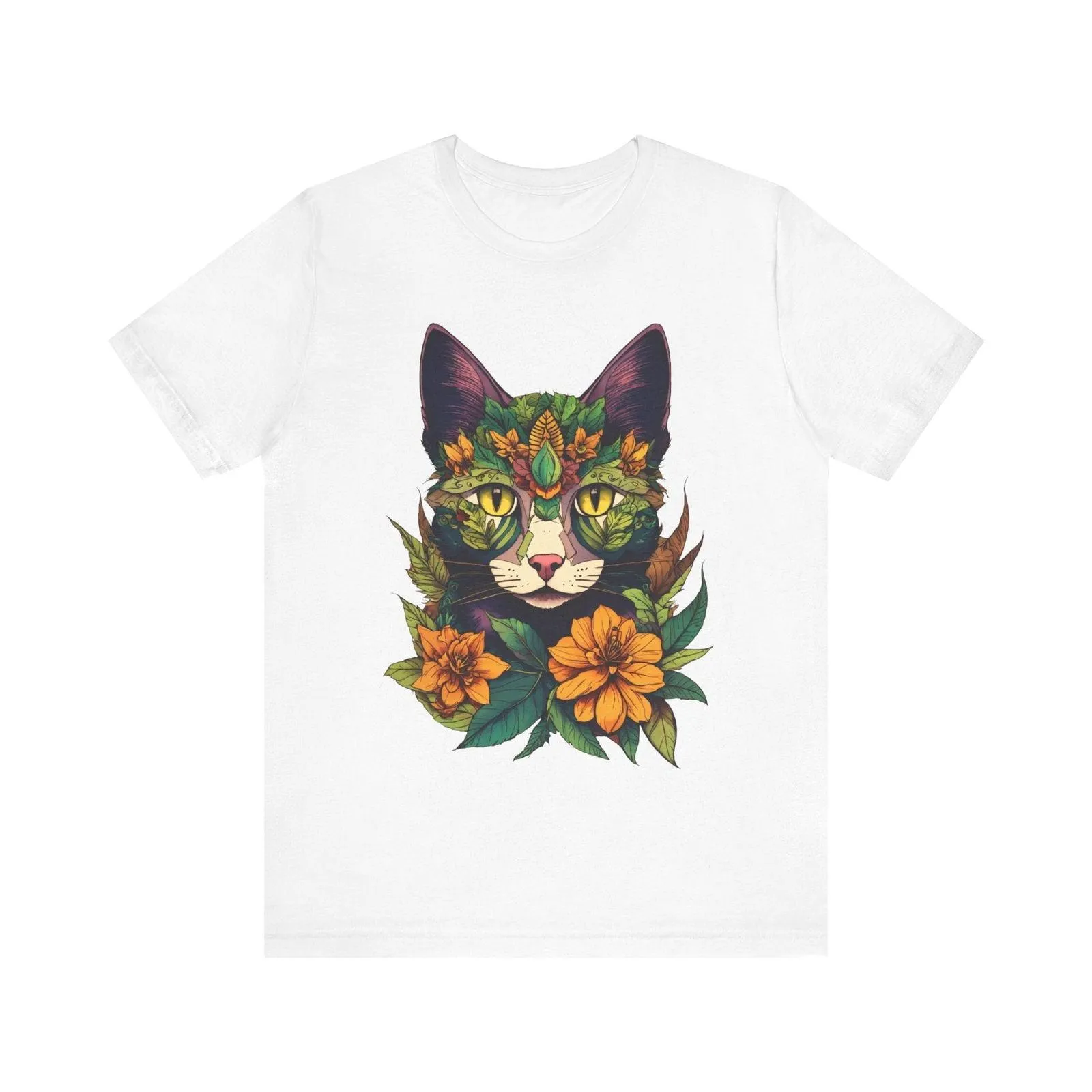 Flower Floral Feline T Shirt