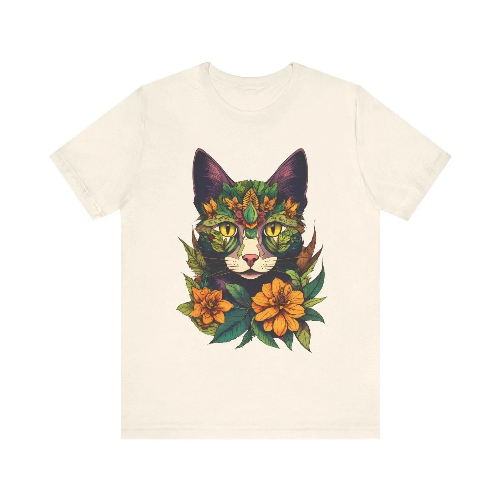 Flower Floral Feline T Shirt