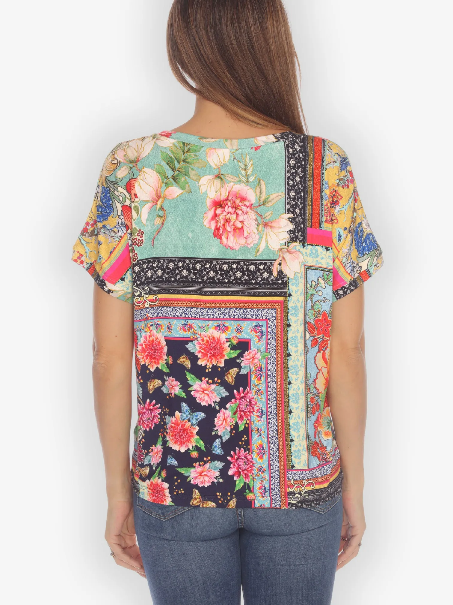 Flower Patch Cap Sleeves Tee