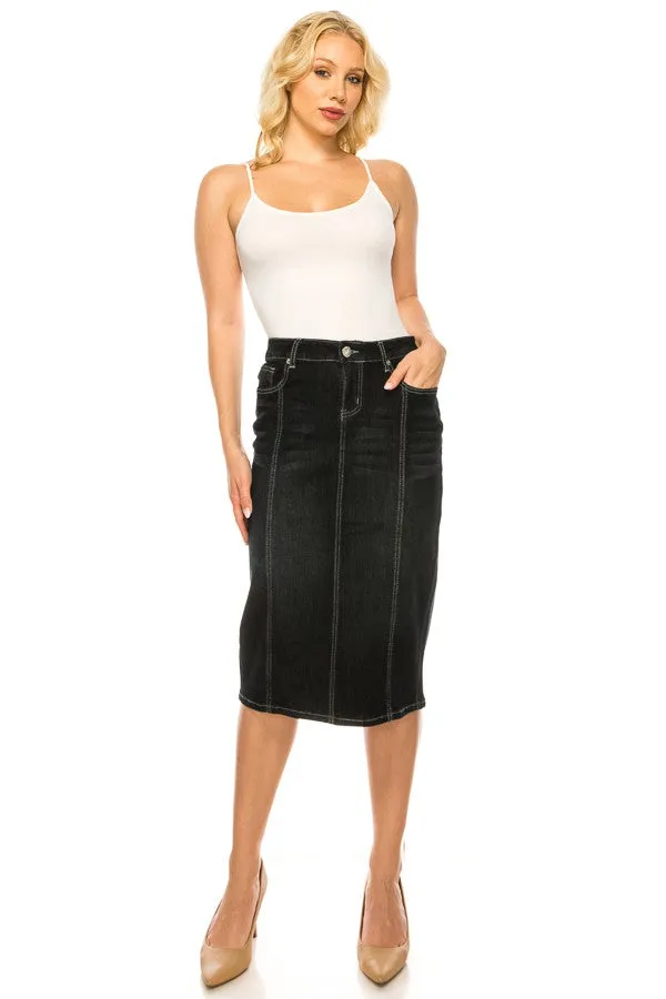 G-Gossip Denim Edge Skirt