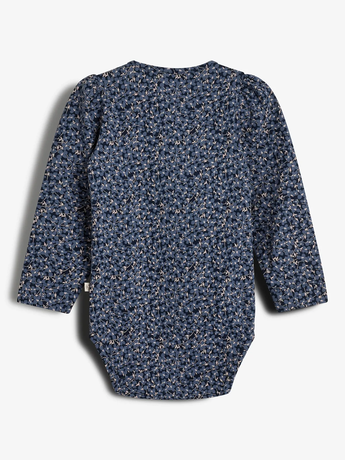 Jersey Bodysuit w. Ditsy Print - Little - Blue