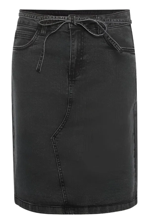 Kaffe Womens Gloria Denim Skirt Dark Grey Denim