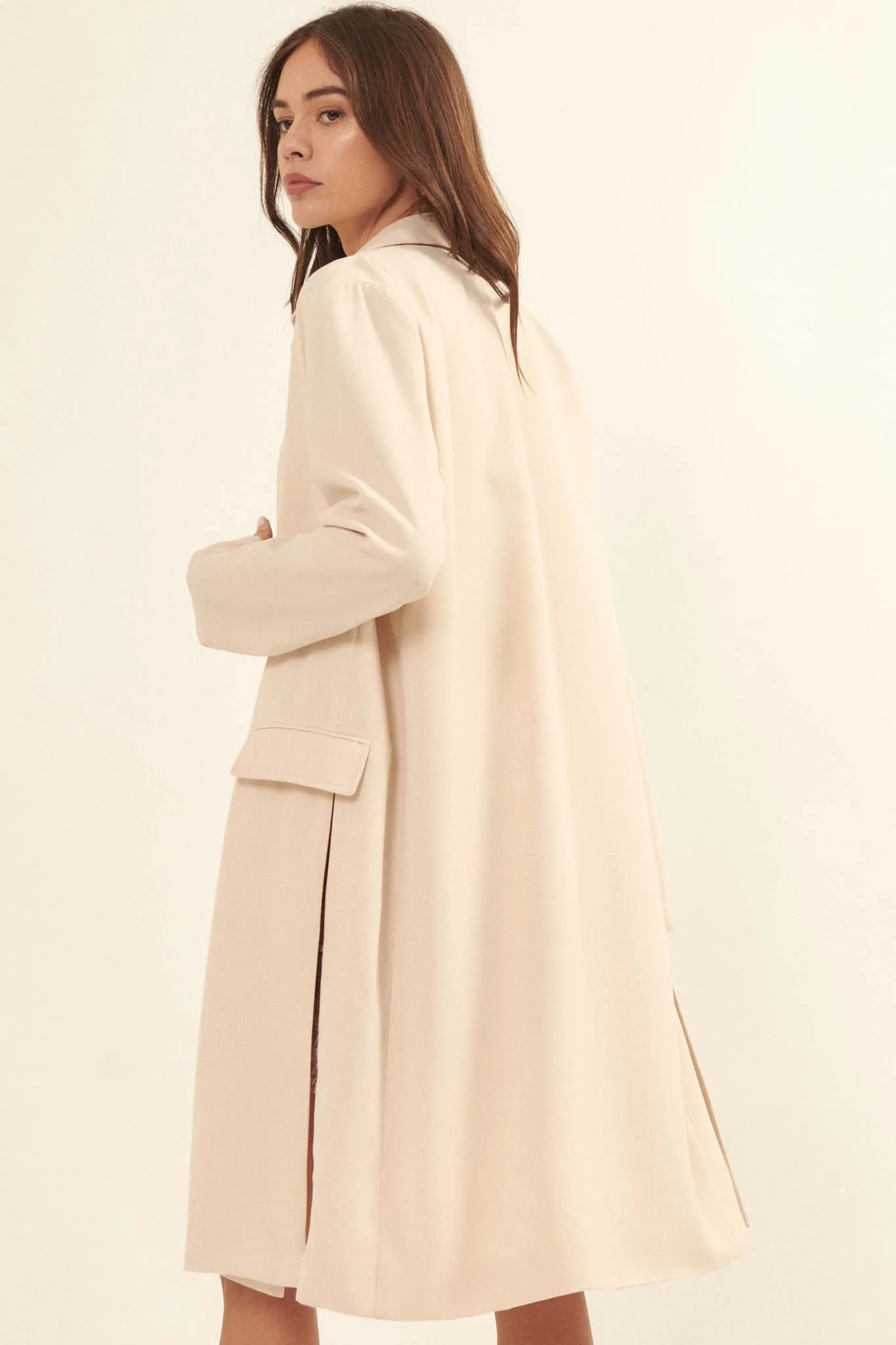 Master Class Open-Front Duster Blazer