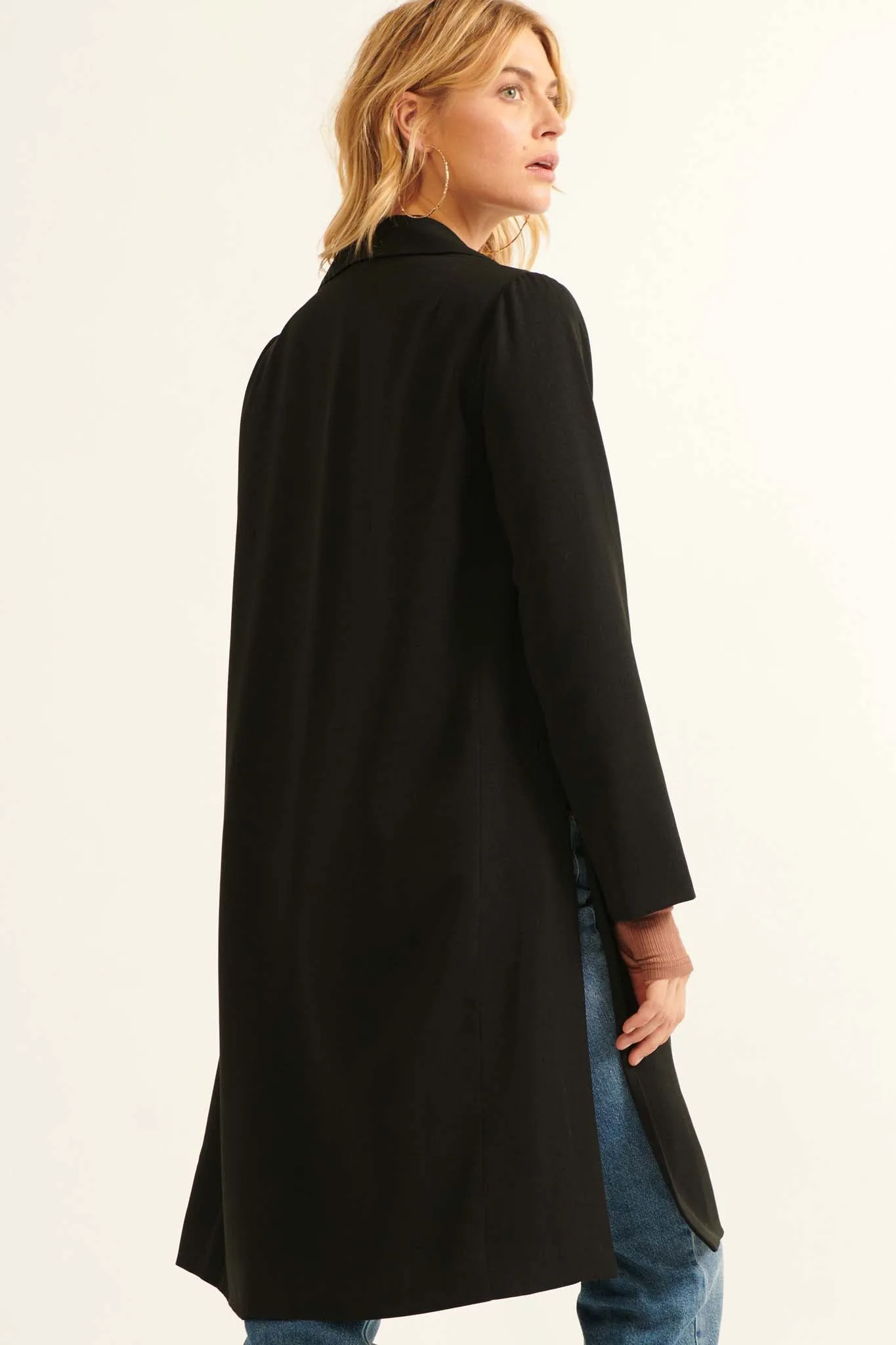 Master Class Open-Front Duster Blazer