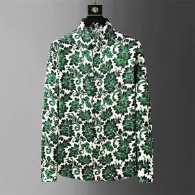 Men's Floral Long Sleeve Shirt – Loose Fit, Stylish, High-Quality Smart Casual Wear