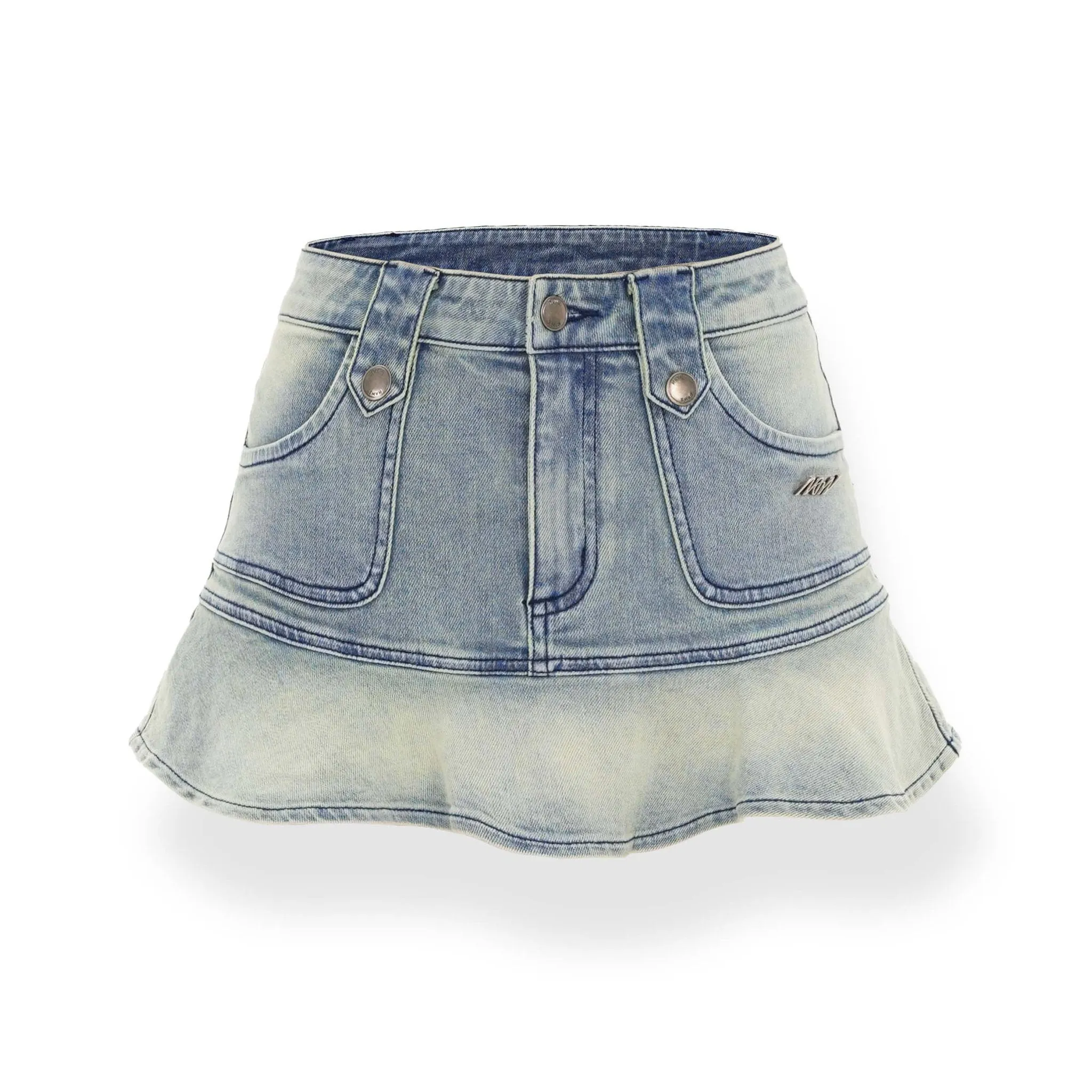 Mermaid Denim Skirt Blue