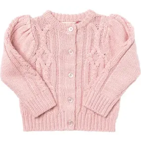 Pink Chicken Cable Constance Sweater- Dusty Rose