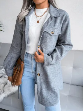 Plush Wool Overcoat - Long Belted Jacket