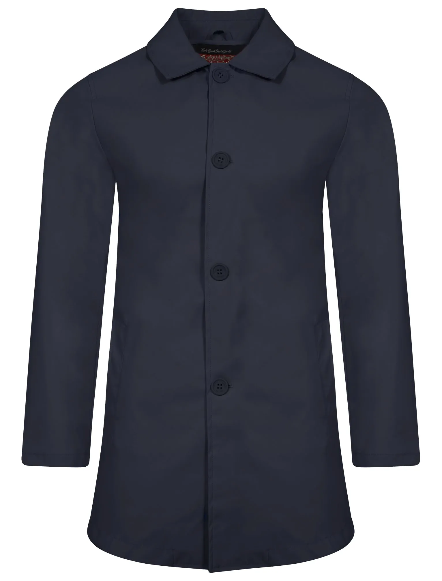 Scourfield Shower Resistant Trench Coat In True Navy - Tokyo Laundry