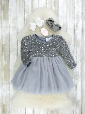 Silver Sparkly Tulle Dress