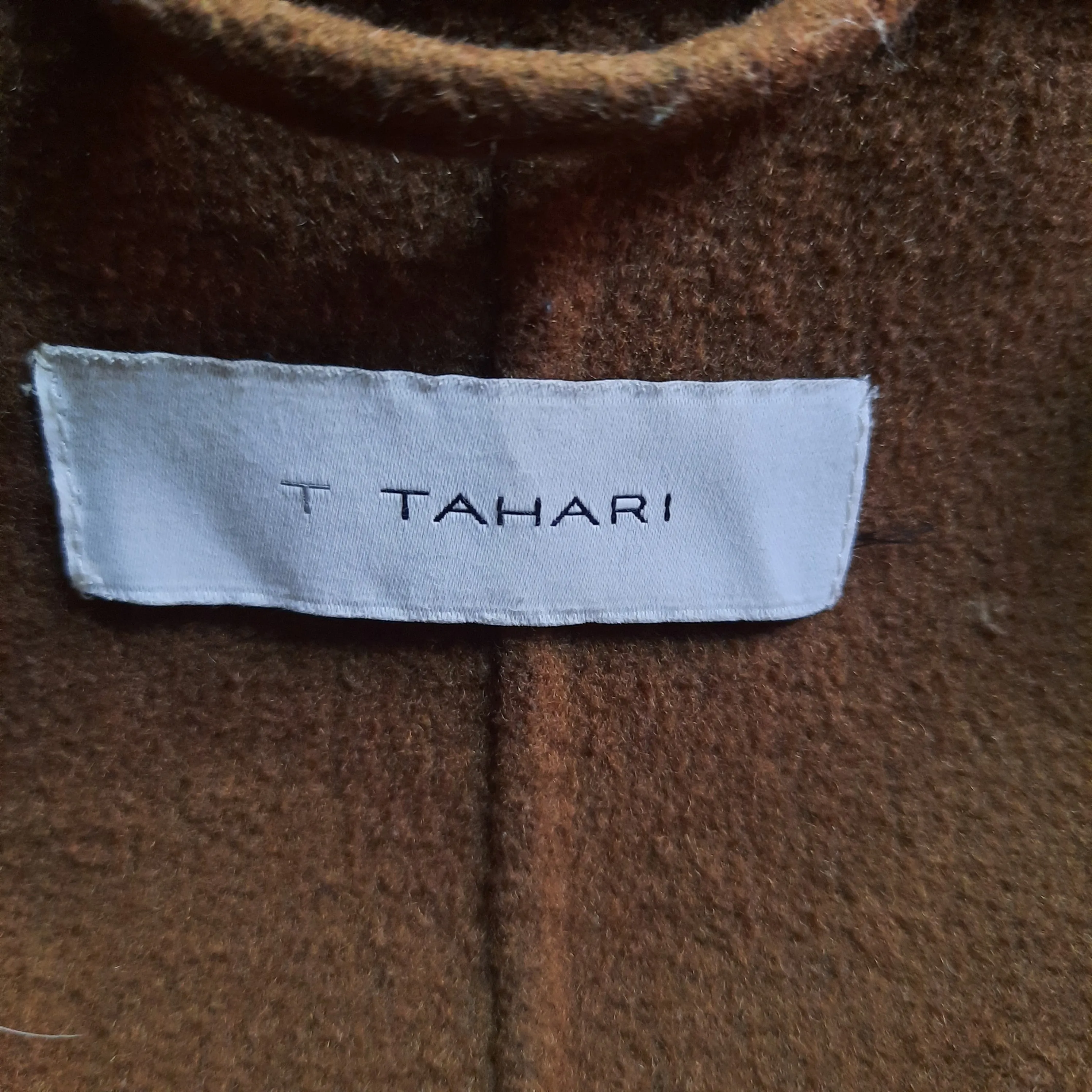 T Tahari Wool Blend Blanket Wrap Jacket Size L