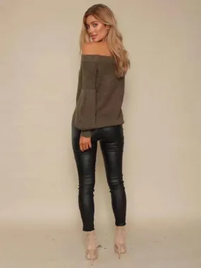 TastyHottie - Advanced Off-the-shoulder Puff Sleeves Sweater Tops