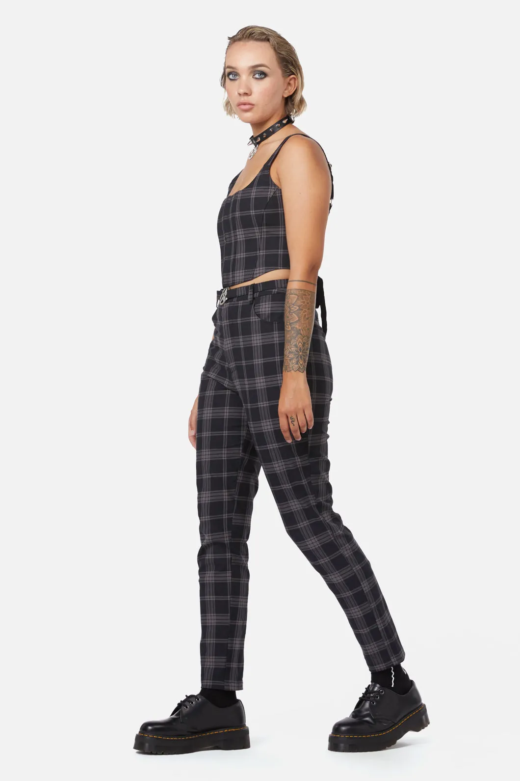 Victoria Tartan Fitted Pants