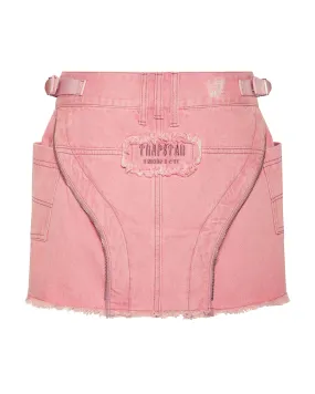 Women's Irongate T Denim Zip Detail Mini Skirt - Pink